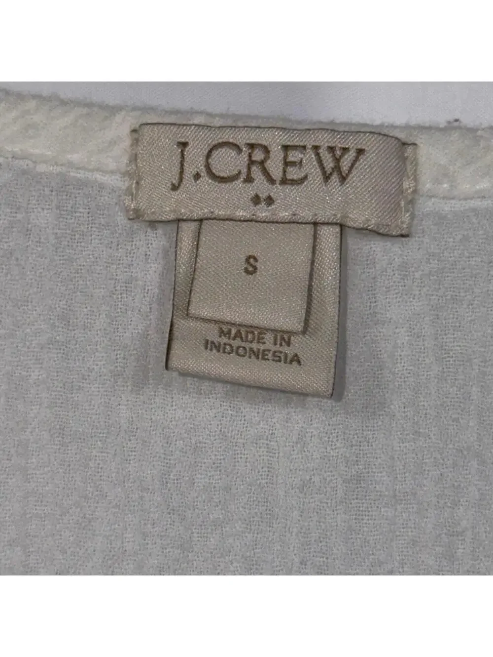 J.Crew Women’s White Gauze Pom Trim Top Size Small